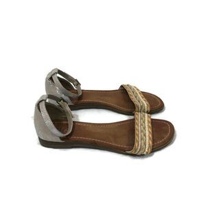 MIA Silver and Tan Sandals